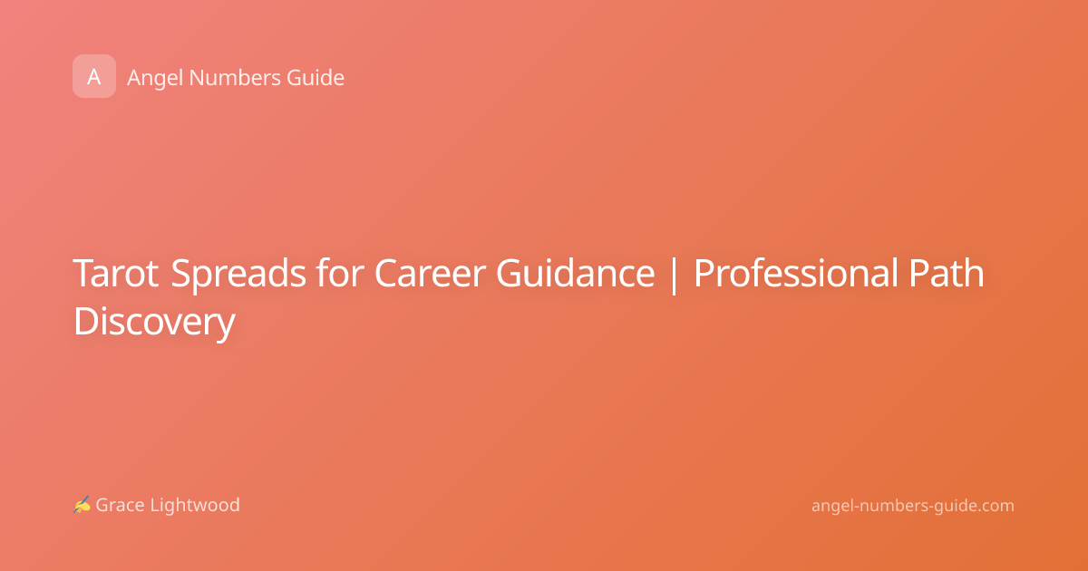 Tarot Spreads for Career Guidance | Professional Path Discovery